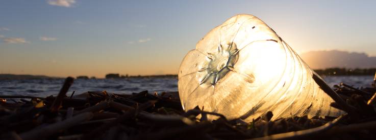banneri_Plastic water bottles pollute ocean